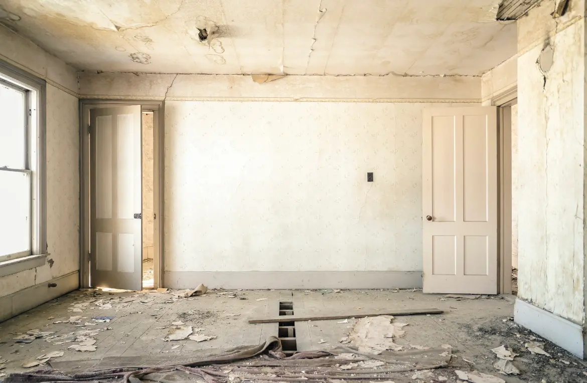 Waste disposal crew managing a cleanout project in West Long Branch